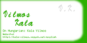 vilmos kala business card